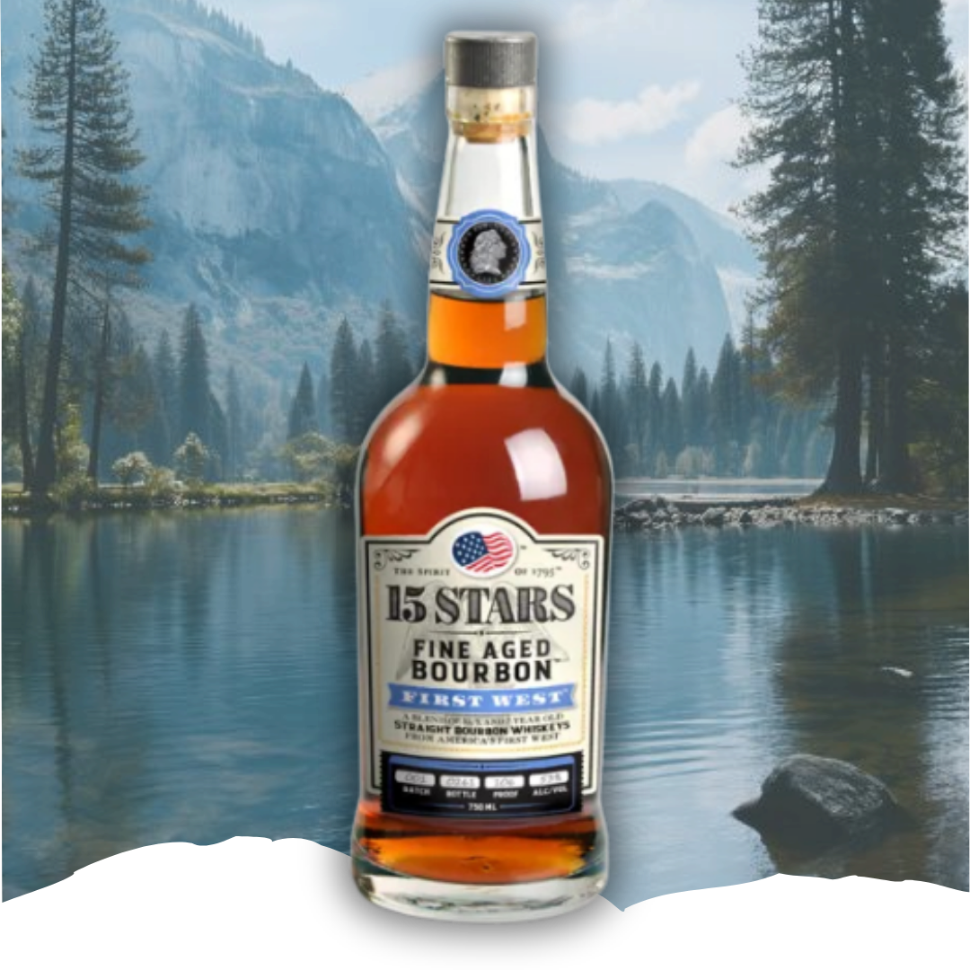 15 Stars 6 Years Old First West Fine Aged Bourbon Straight Bourbon Whiskey 750ml