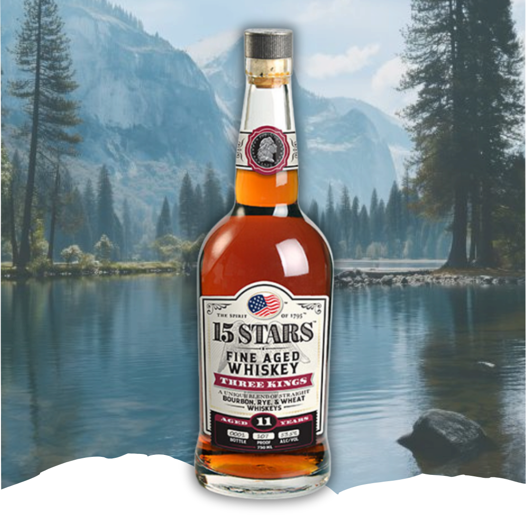 15 Stars Celebration Series 11 Years Old Three Kings Blend Of Straight Bourbon Rye & Wheat Whiskeys 750ml