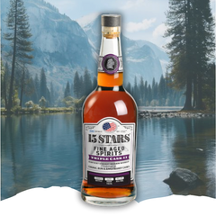 15 Stars Triple Cask II Finished In Cognac Rum & Apple Brandy Fine Aged Kentucky Straight Bourbon Whiskey 750ml