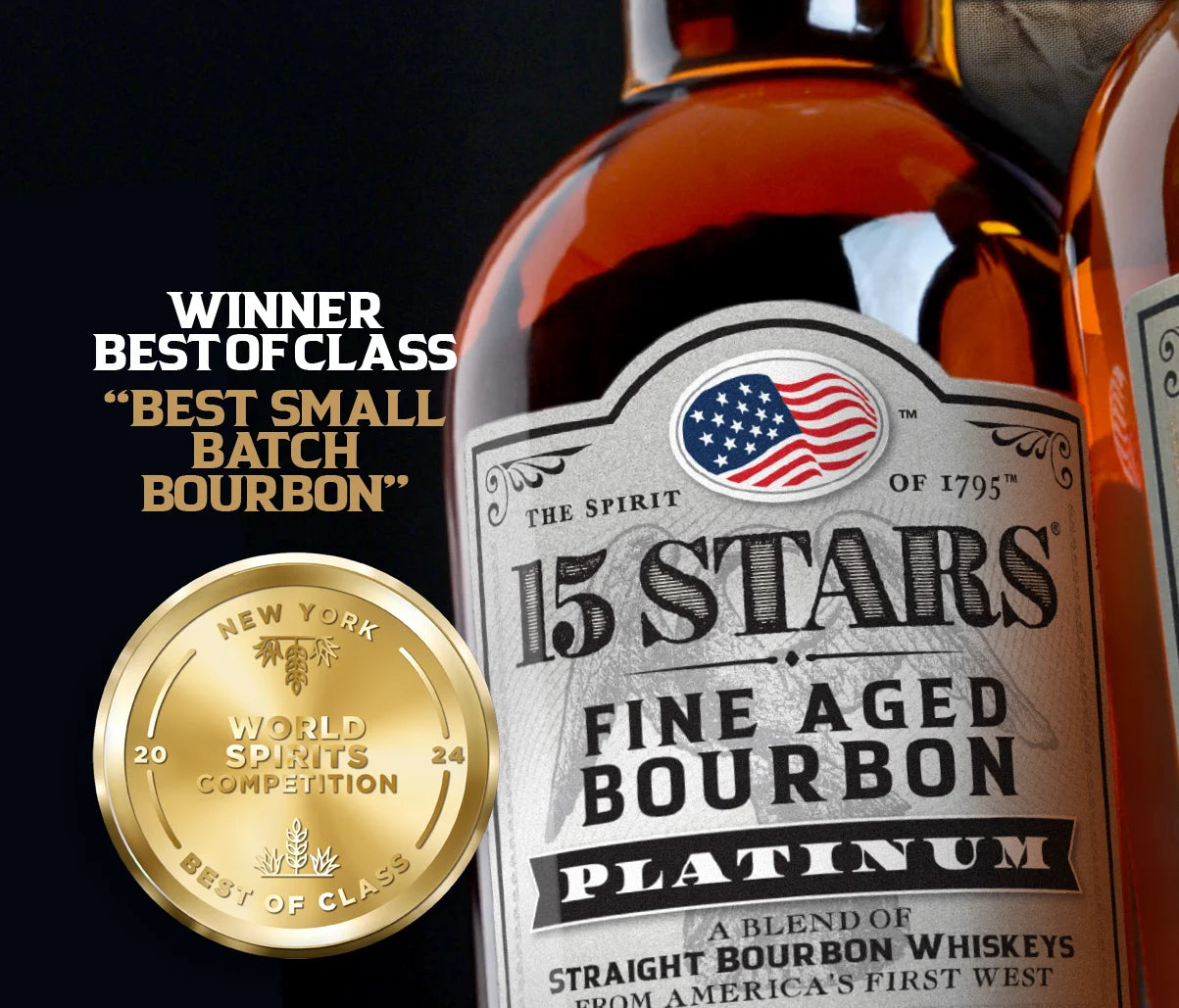 15 Stars 6 Years Old First West Fine Aged Bourbon Straight Bourbon Whiskey 750ml