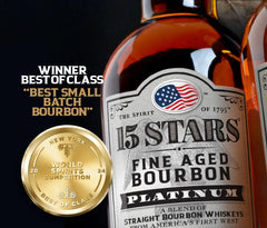 15 Stars 6 Years Old First West Fine Aged Bourbon Straight Bourbon Whiskey 750ml