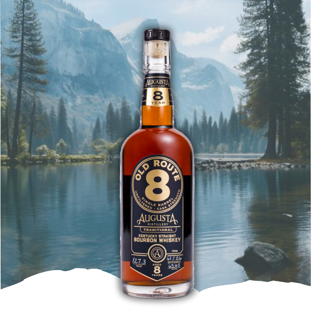 Augusta Distillery 8 Years Old Route 8 Single Barrel Unfiltered Cask strength Kentucky Straight Bourbon Whiskey 750ml