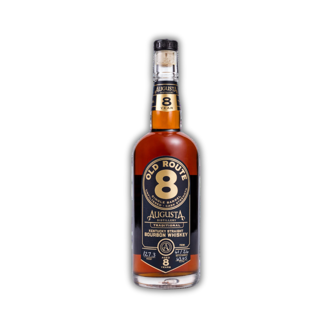 Augusta Distillery 8 Years Old Route 8 Single Barrel Unfiltered Cask strength Kentucky Straight Bourbon Whiskey 750ml