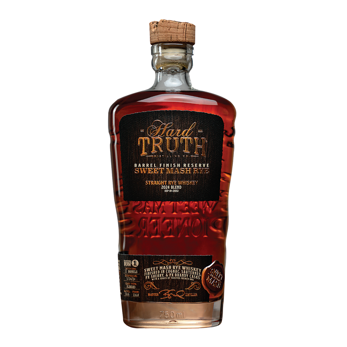 Hard Truth Straight Rye Whiskey Sweet Mash Barrel Finish Reserve Blend 116.8 750ml