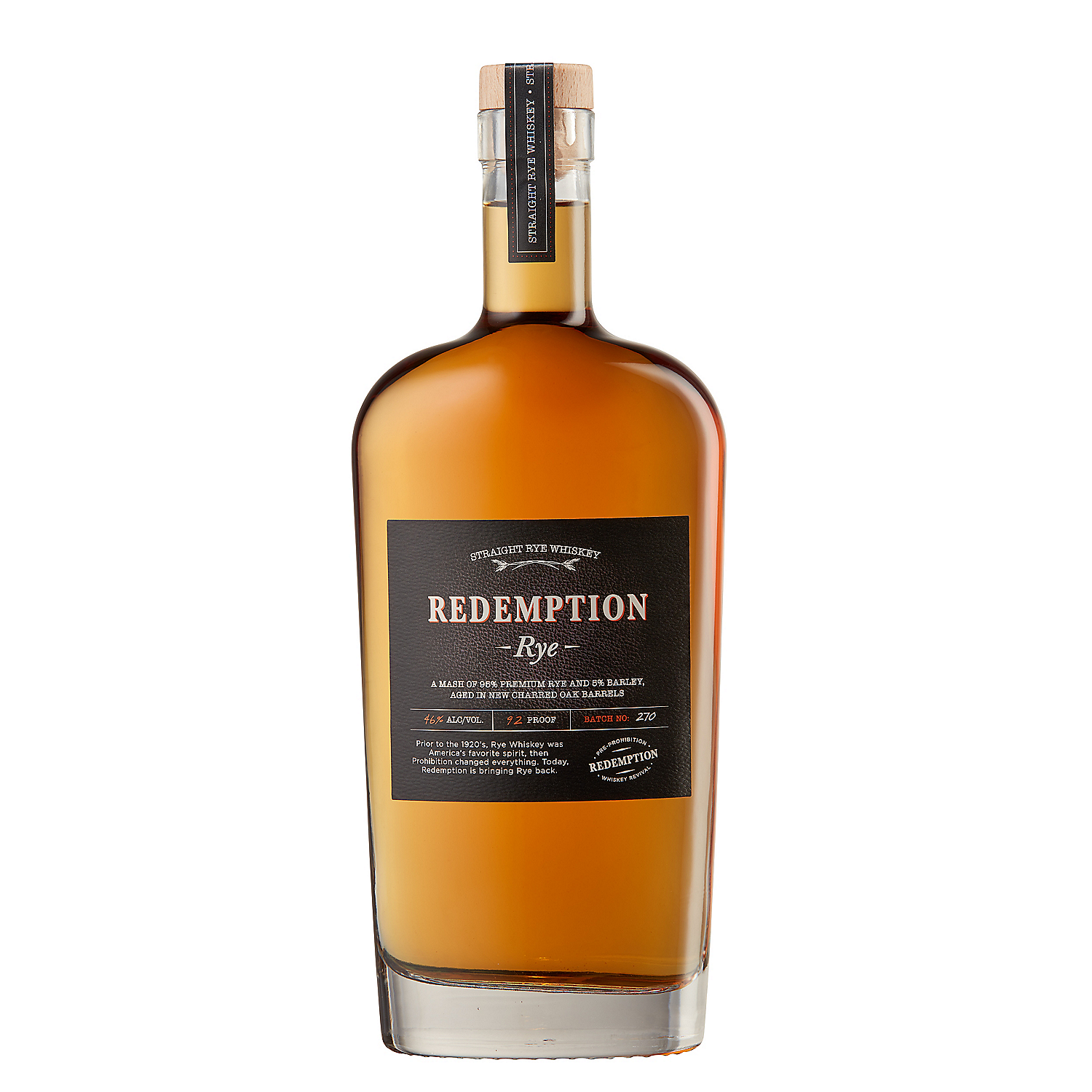 Redemption Straight Rye Whiskey 92 750ml