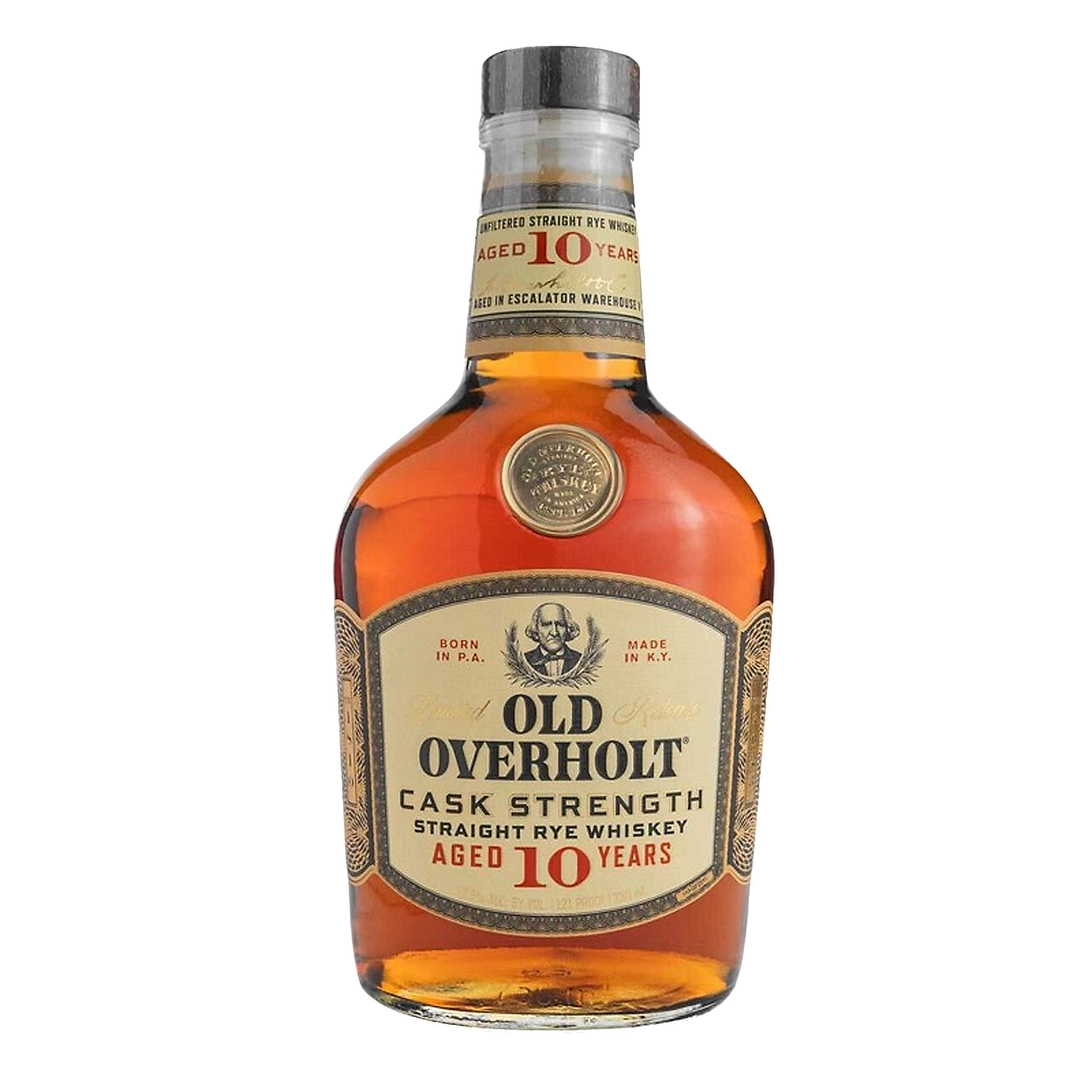 Old Overholt Straight Rye Whiskey Cask Strength Limited Release 10 Yr 121 750ml