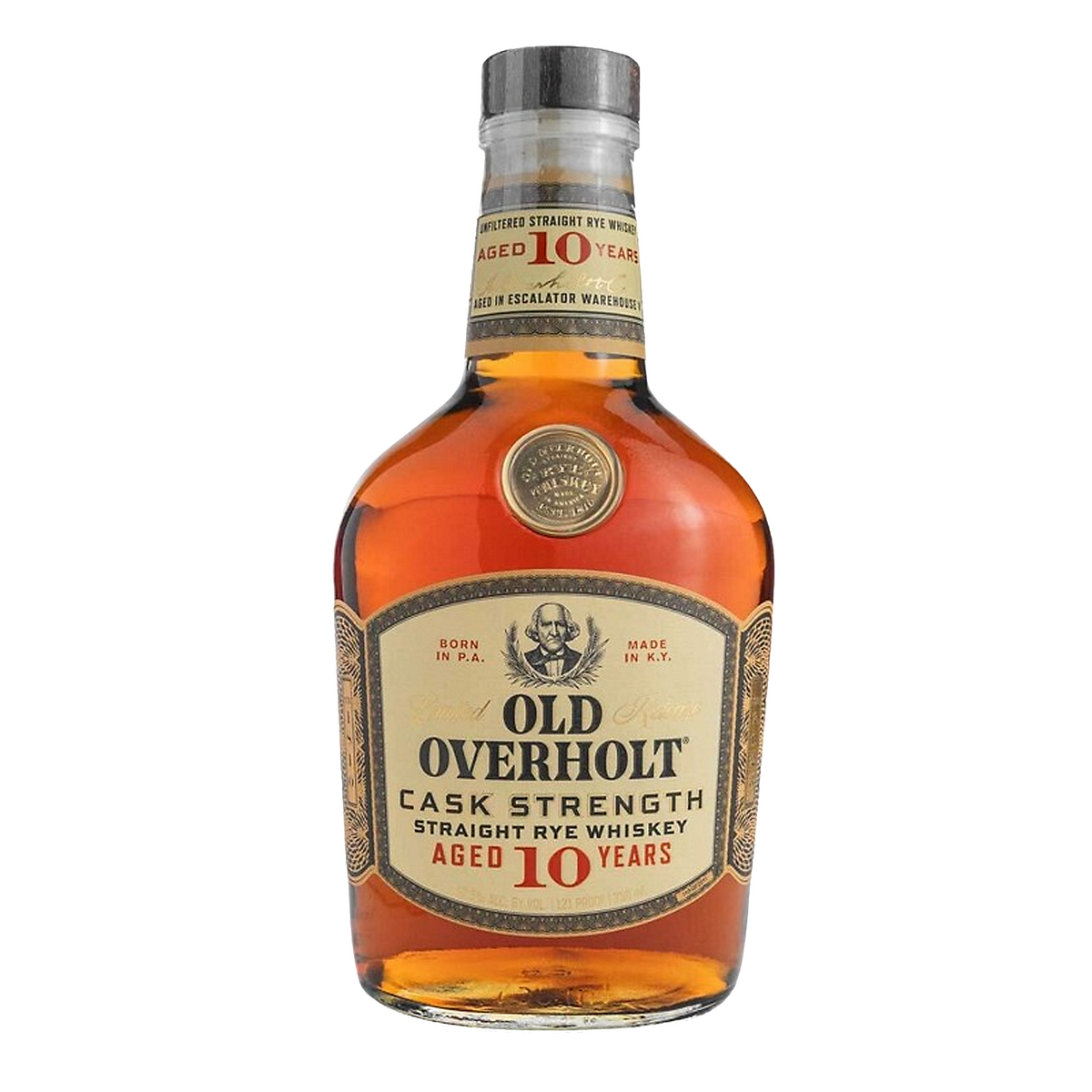 Old Overholt Straight Rye Whiskey Cask Strength Limited Release 10 Yr 121 750ml