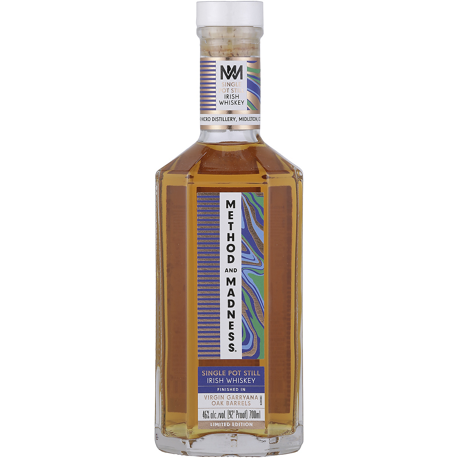 Method And Madness Single Pot Still Irish Whiskey Virgin Garryana Oak Barrel Limited Edition 92 700ml