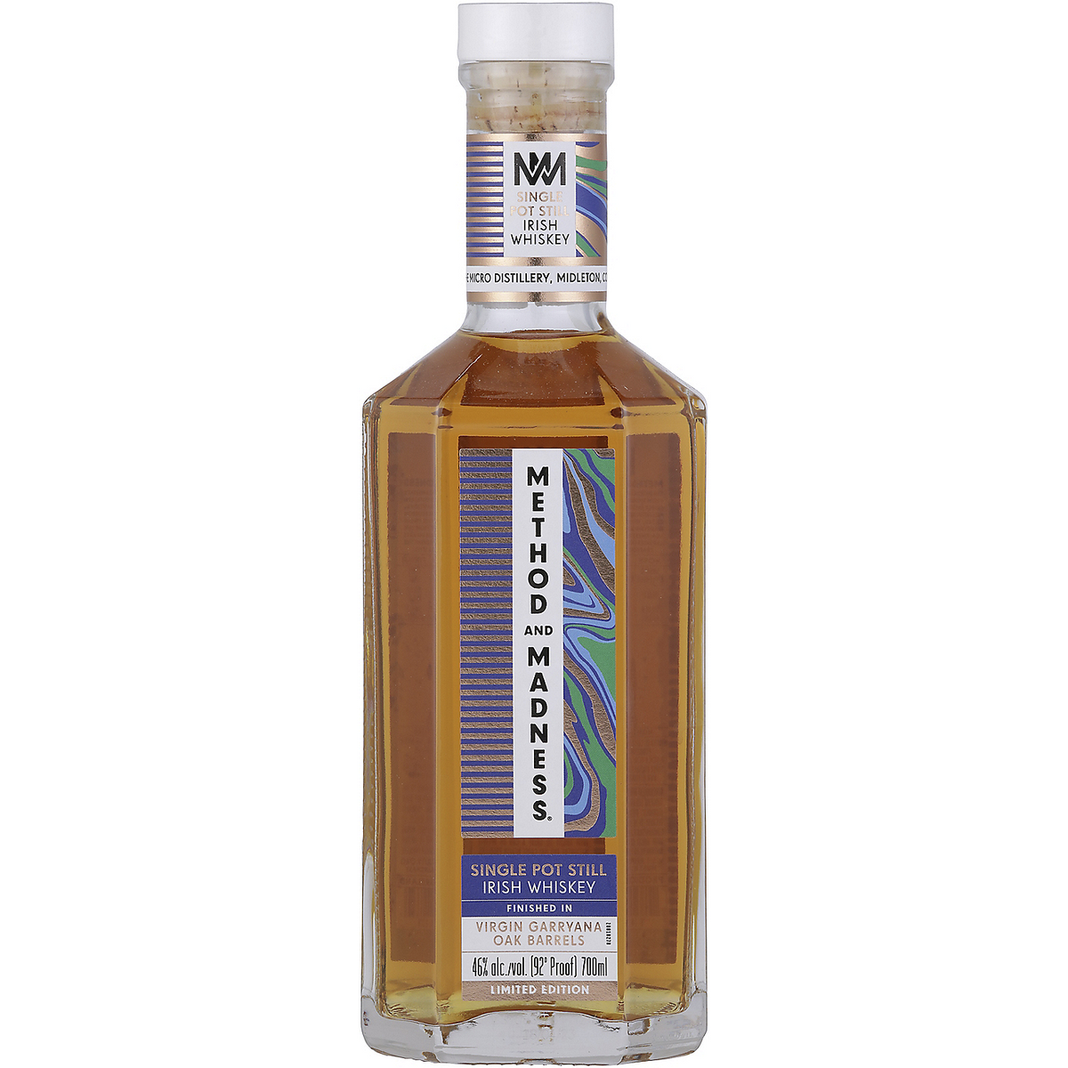 Method And Madness Single Pot Still Irish Whiskey Virgin Garryana Oak Barrel Limited Edition 92 700ml