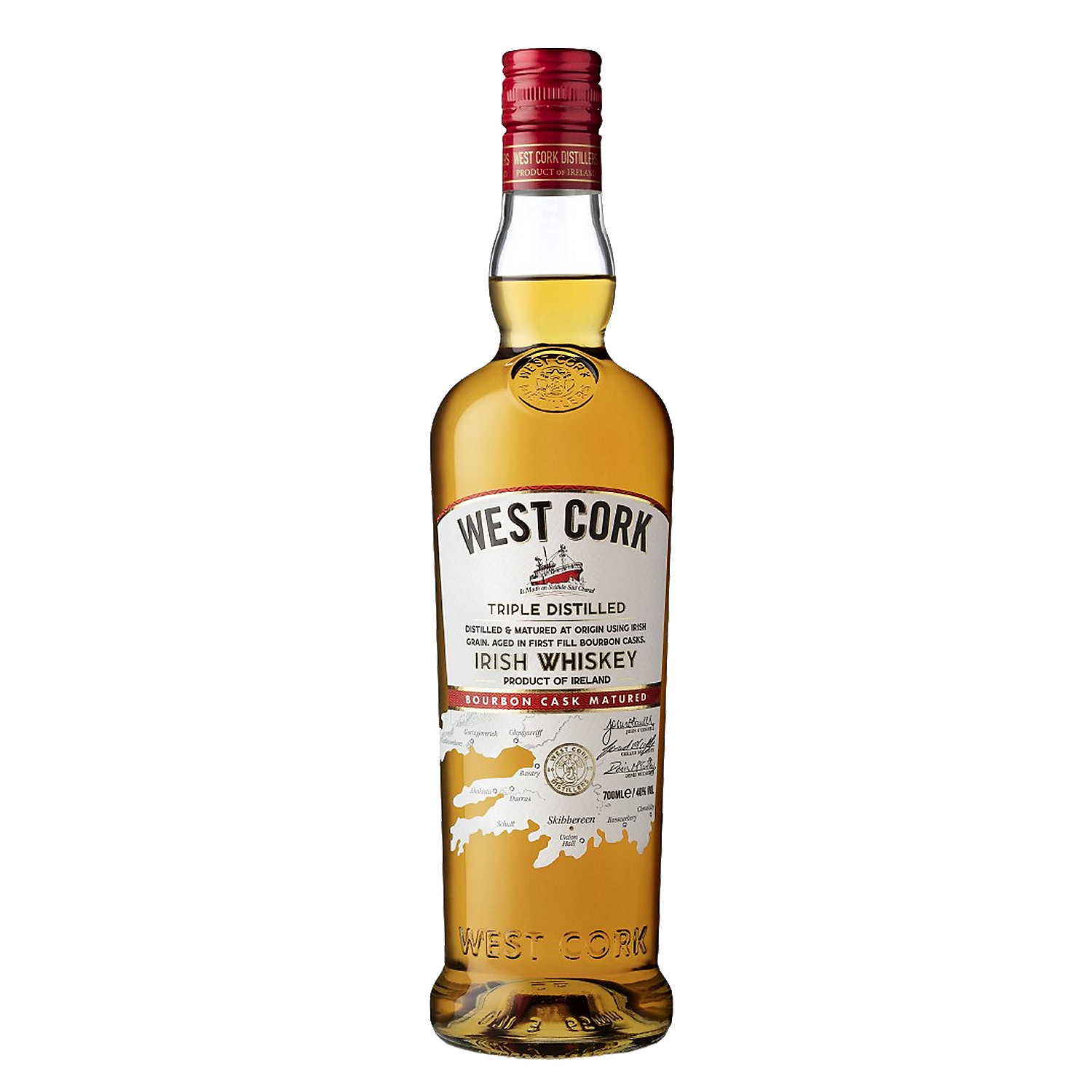 West Cork Blended Irish Whiskey Bourbon Cask Matured 80 750ml