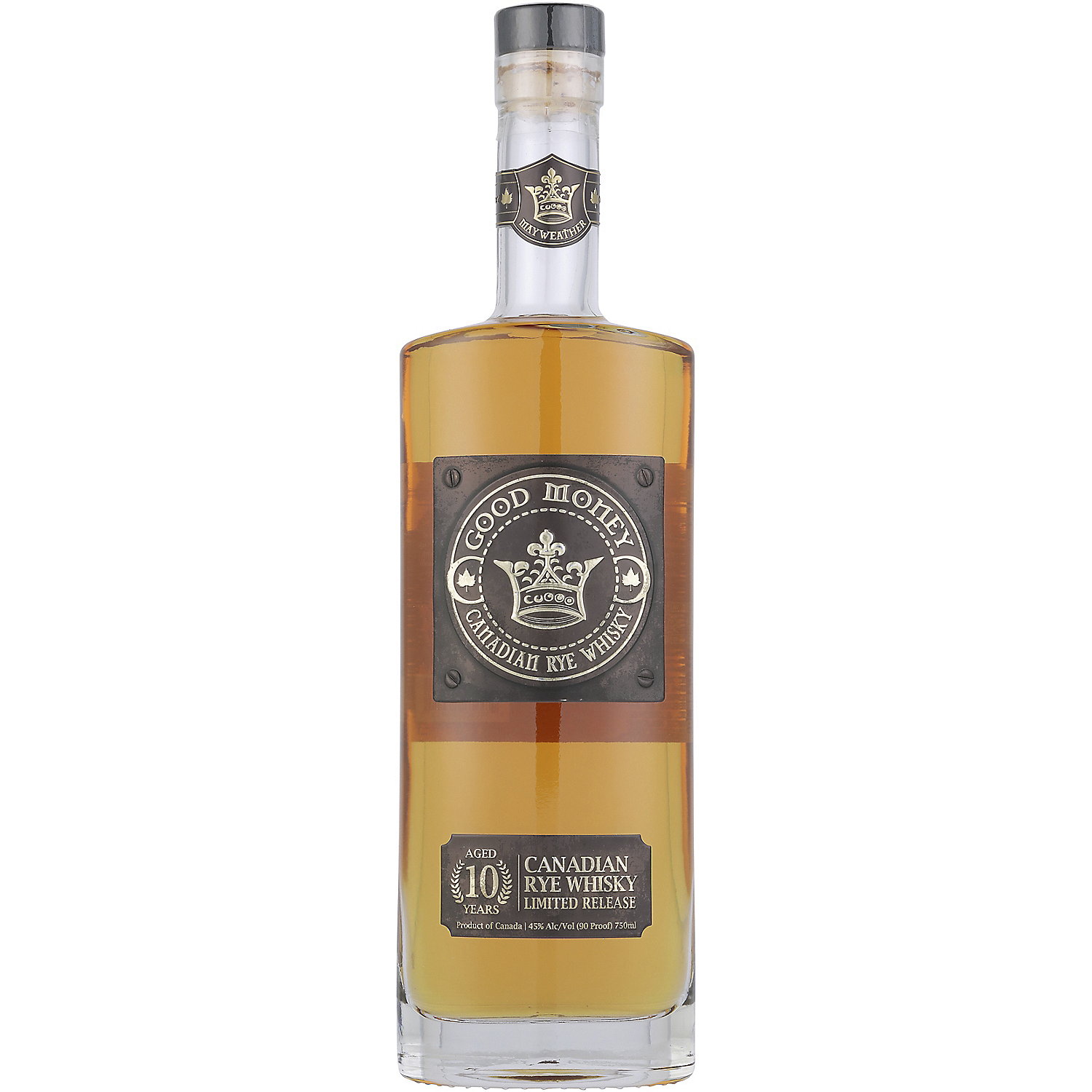 Good Money Canadian Rye Whisky Limited Release 10 Yr 90 750ml