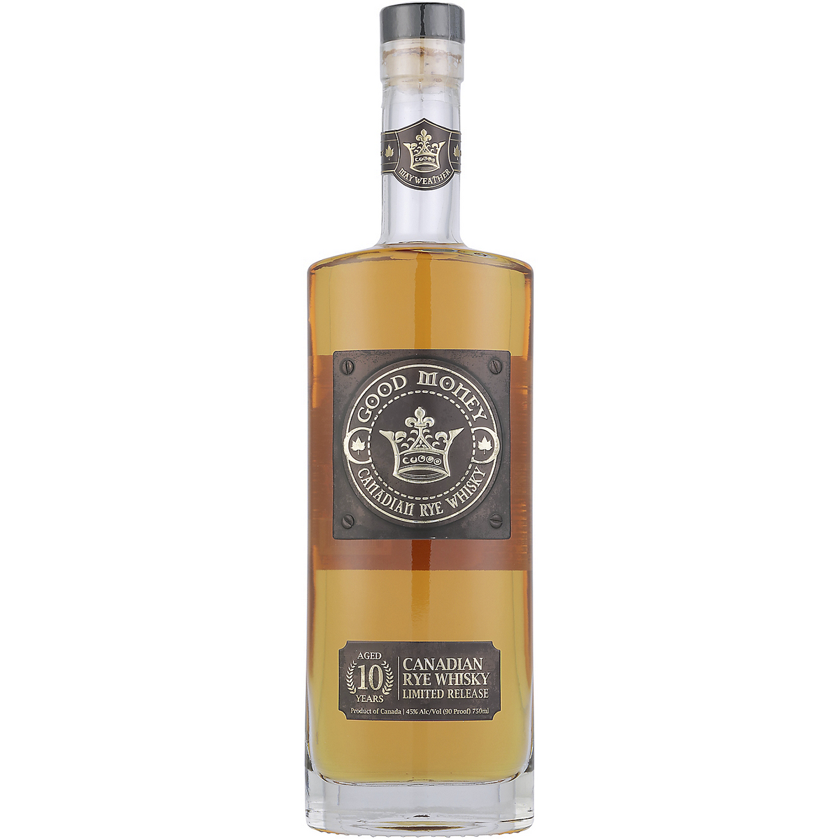 Good Money Canadian Rye Whisky Limited Release 10 Yr 90 750ml