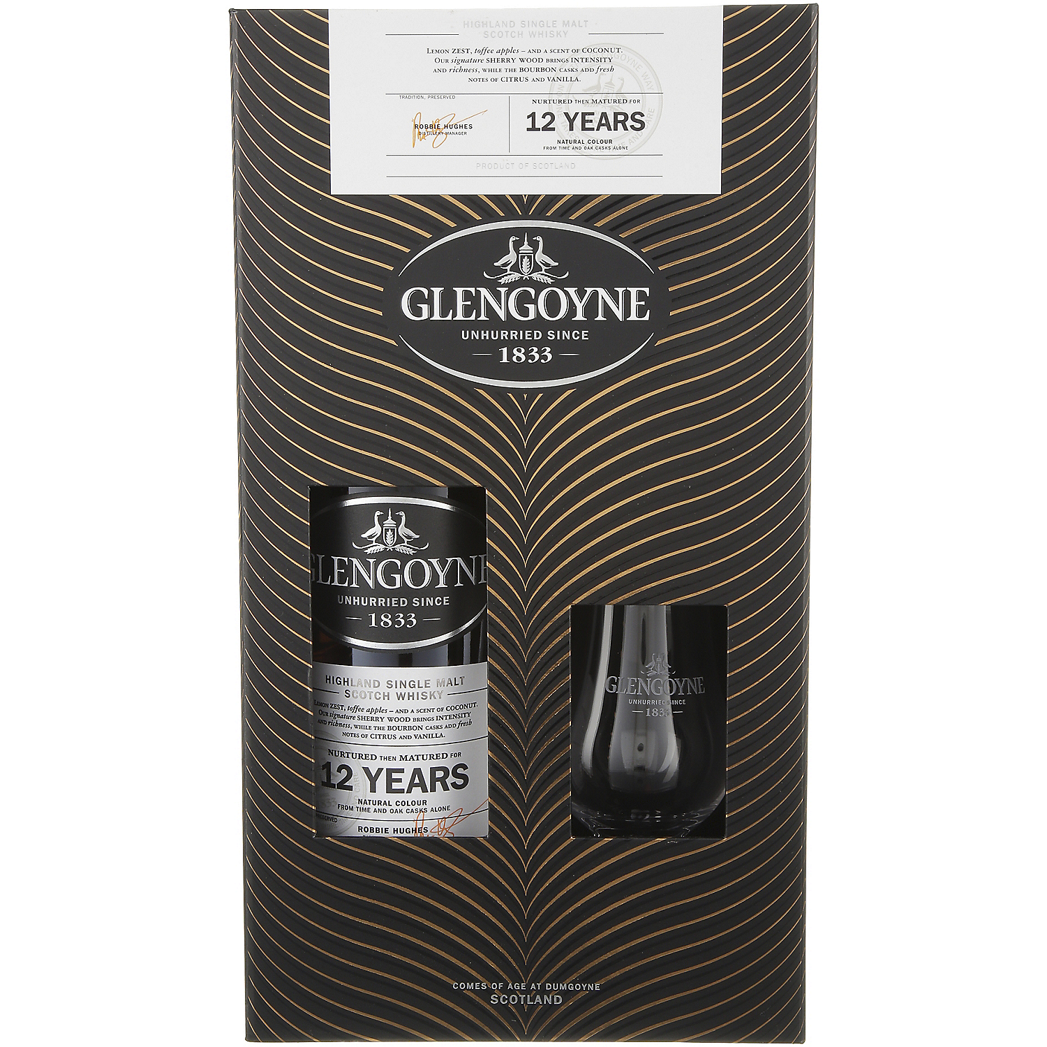 Glengoyne Single Malt Scotch 12 Yr 86 W/ Glass 750ml