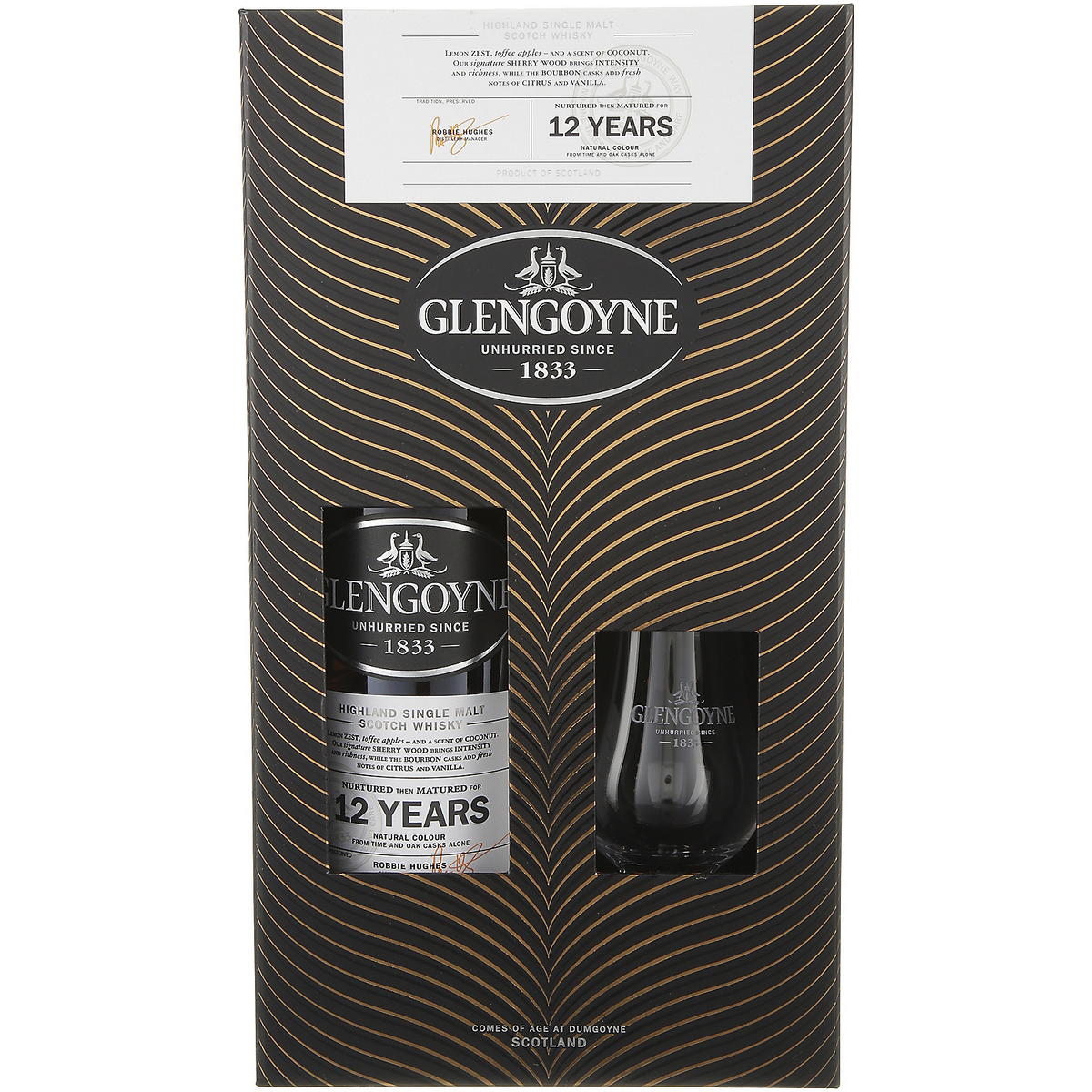 Glengoyne Single Malt Scotch 12 Yr 86 W/ Glass 750ml