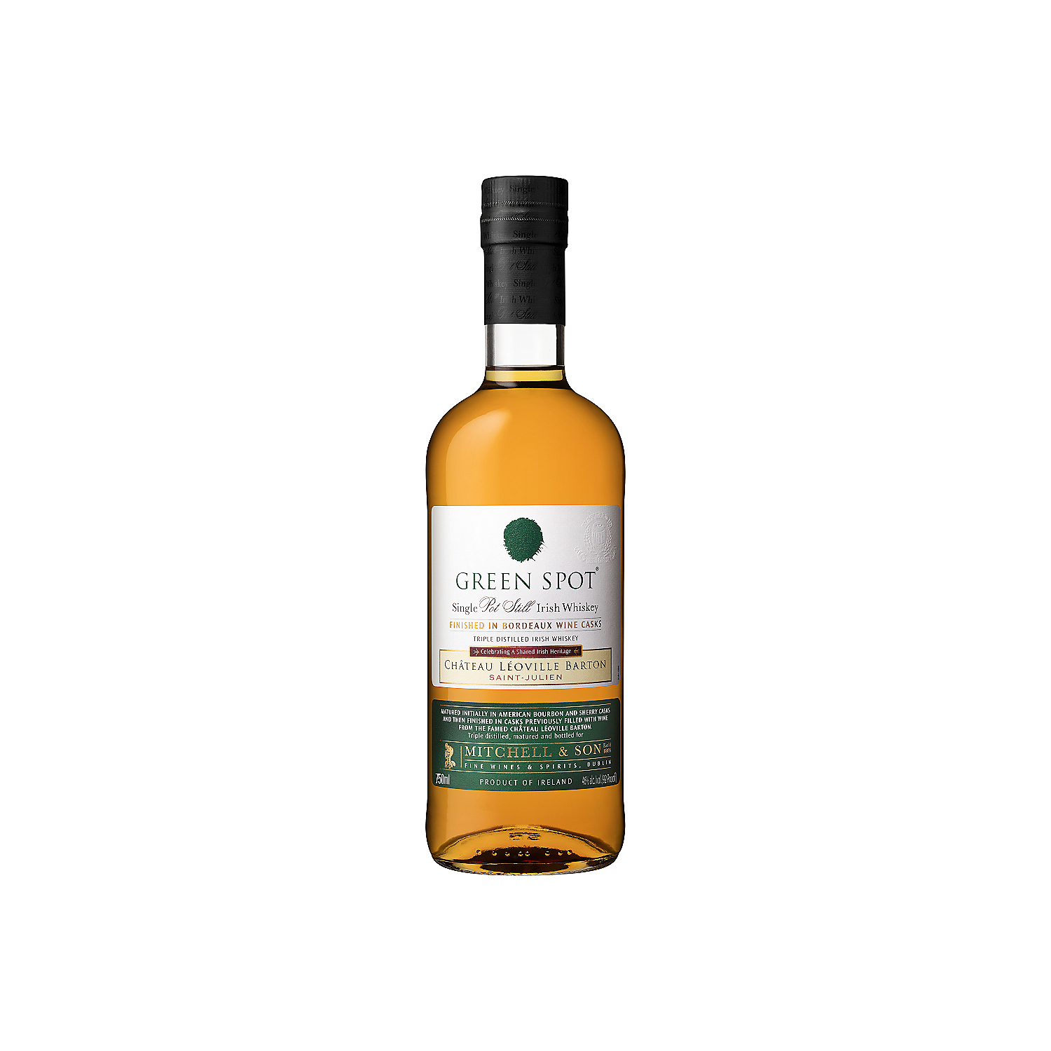 Green Spot Single Pot Still Irish Whiskey Finished In Bordeaux Wine Casks Chateau Leoville Barton 92 750ml