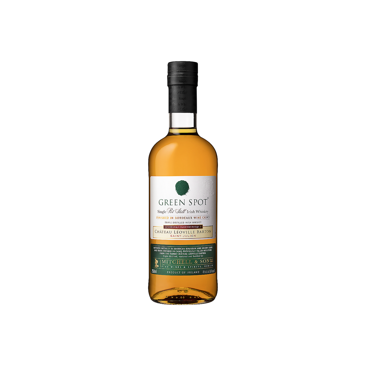 Green Spot Single Pot Still Irish Whiskey Finished In Bordeaux Wine Casks Chateau Leoville Barton 92 750ml