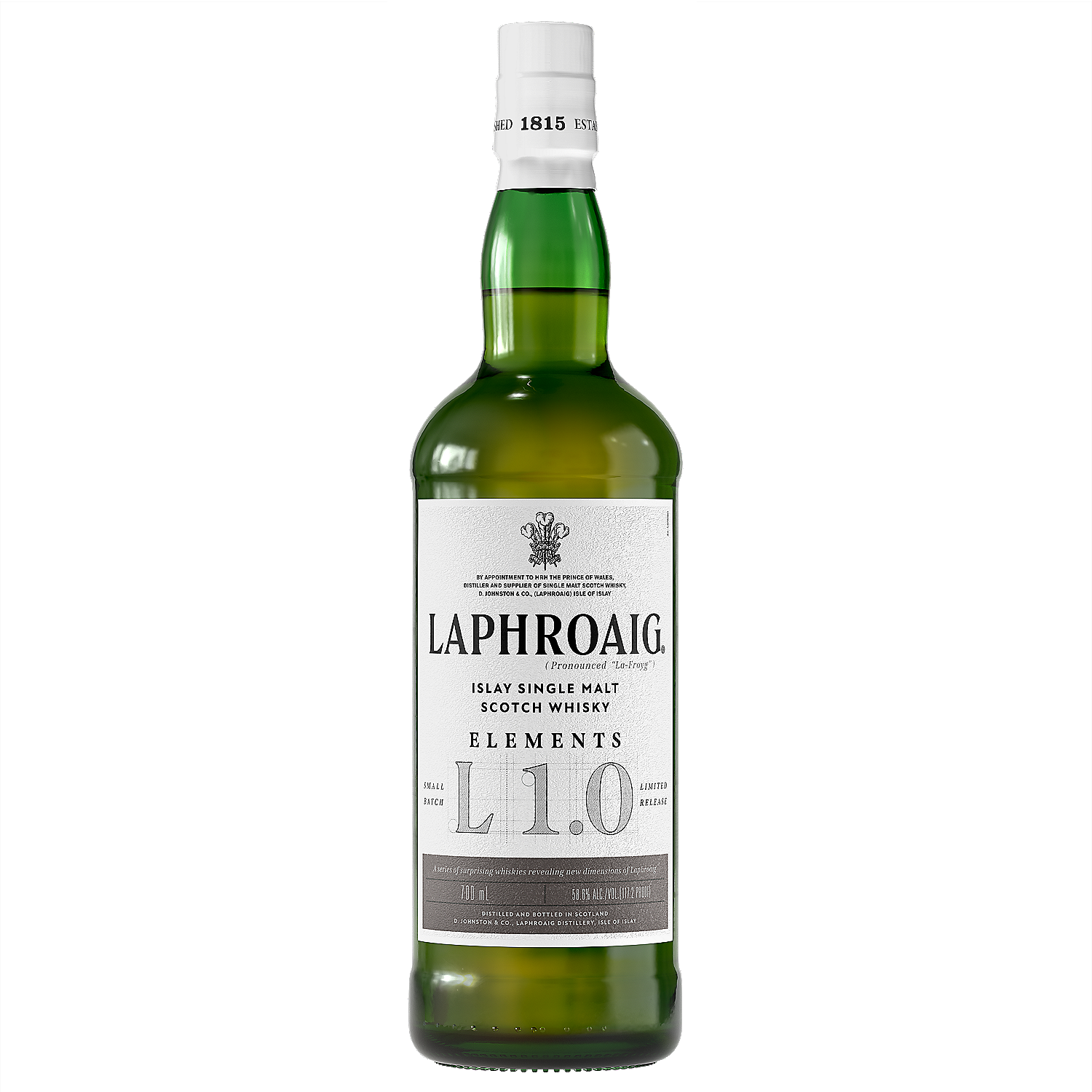 Laphroaig Single Malt Scotch Small Batch Elements L1.0 Limited Release 117.2 700ml