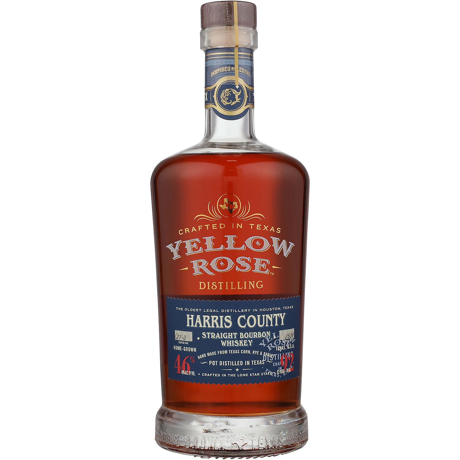 Yellow Rose Distilling Straight Bourbon Whiskey Harris County Pot Distilled 92 750ml