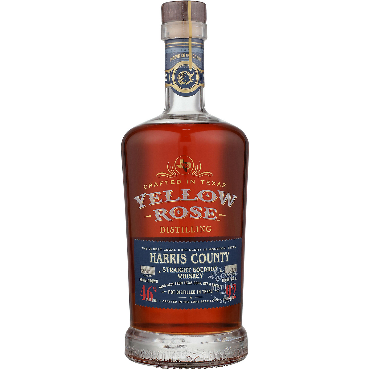 Yellow Rose Distilling Straight Bourbon Whiskey Harris County Pot Distilled 92 750ml