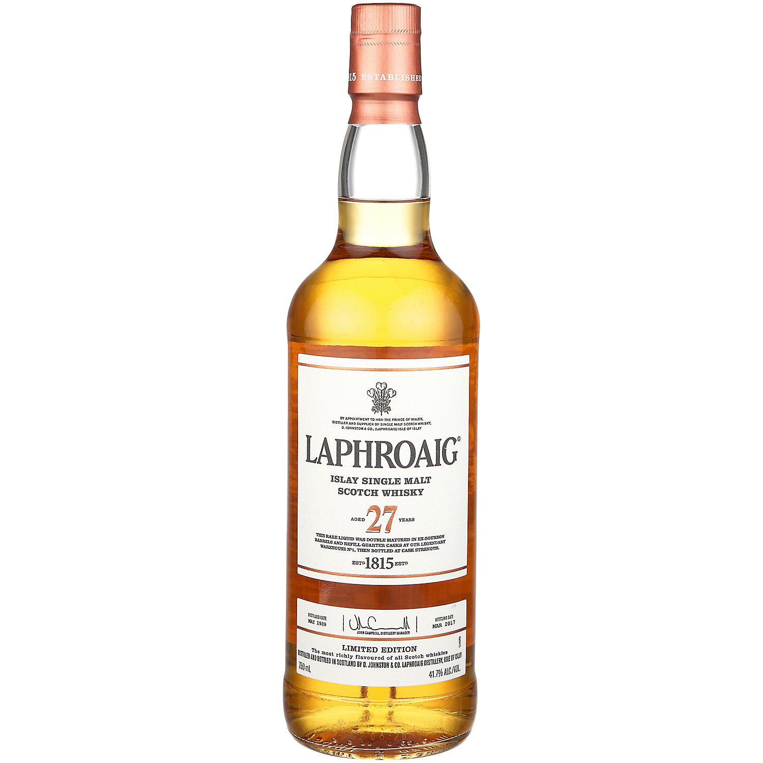 Laphroaig Single Malt Scotch Limited Edition 27 Yr 83.4 750ml