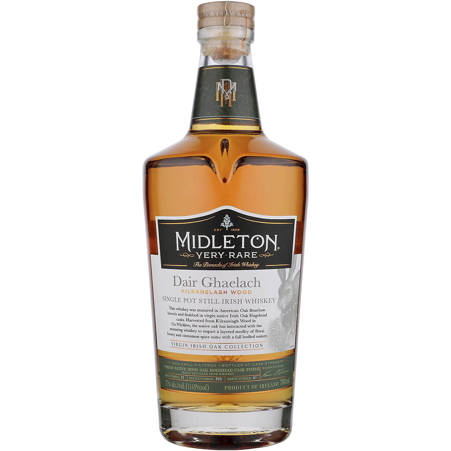 Midleton Single Pot Still Irish Whiskey Very Rare Dair Ghaelach Kilranelagh Wood 114 700ml