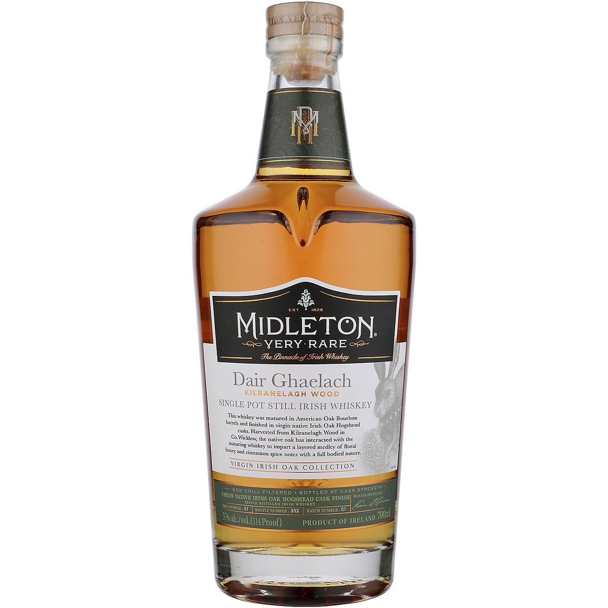 Midleton Single Pot Still Irish Whiskey Very Rare Dair Ghaelach Kilranelagh Wood 114 700ml