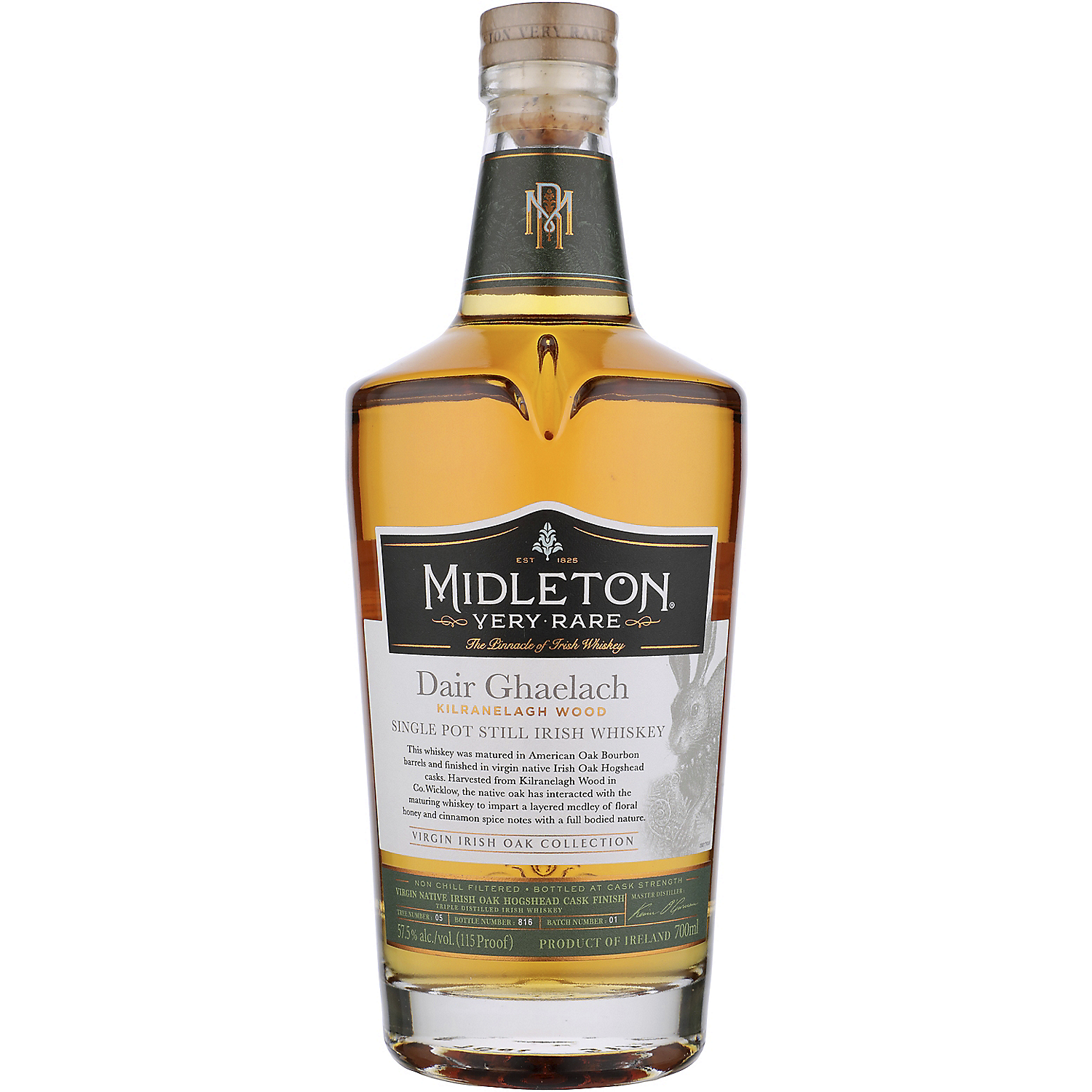 Midleton Single Pot Still Irish Whiskey Very Rare Dair Ghaelach Kilranelagh Wood 115 700ml