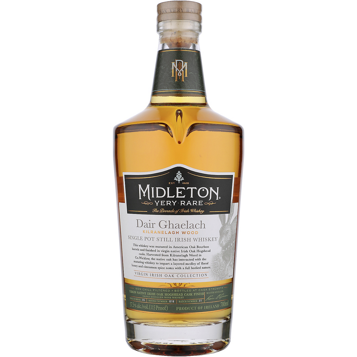 Midleton Single Pot Still Irish Whiskey Very Rare Dair Ghaelach Kilranelagh Wood 115 700ml