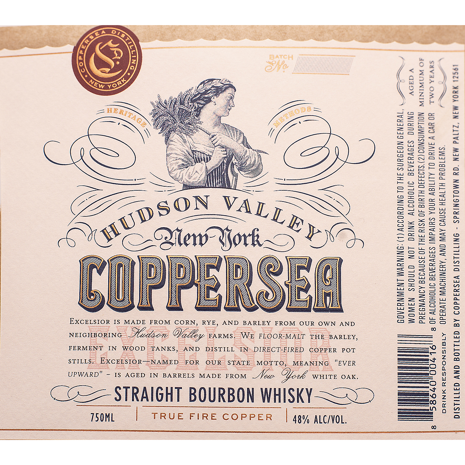 Coppersea Straight Bourbon Excelsior 96 750ml