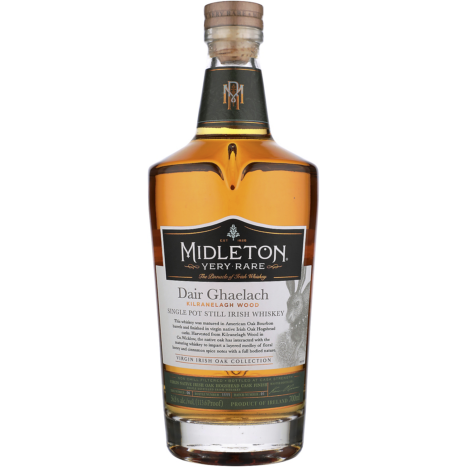 Midleton Single Pot Still Irish Whiskey Very Rare Dair Ghaelach Kilranelagh Wood 113.6 700ml