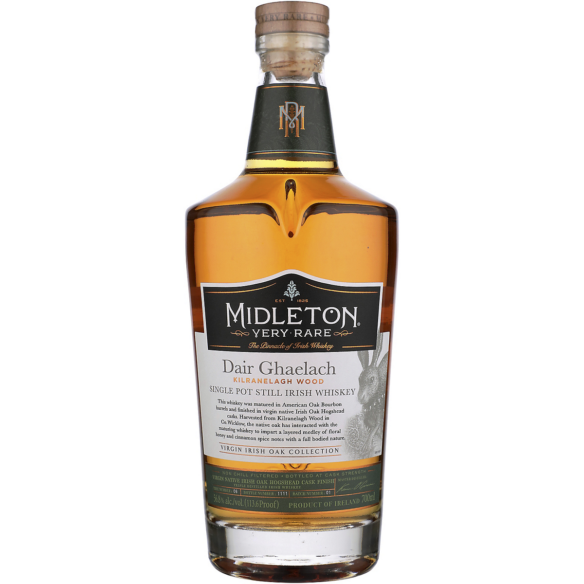 Midleton Single Pot Still Irish Whiskey Very Rare Dair Ghaelach Kilranelagh Wood 113.6 700ml