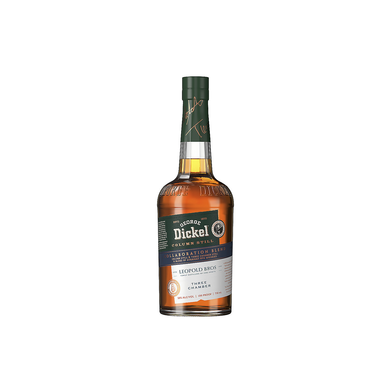 George Dickel Rye Whiskey X Leopold Bros Collaboration Blend Colimn Still Three Chamber 100 750ml