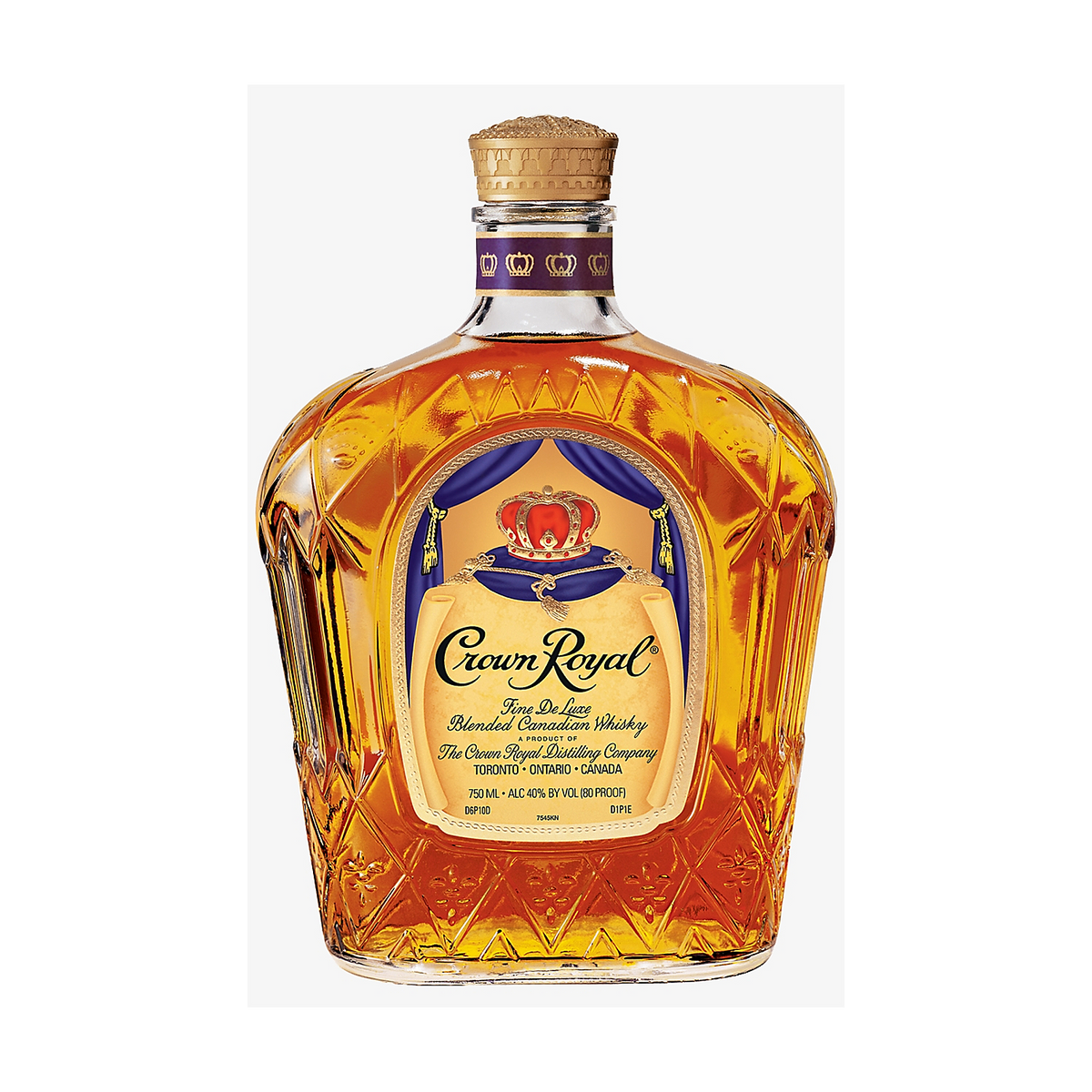 Crown Royal Canadian Whisky Fine Deluxe 80 W/ Nfl Jersey Bag & Jersey 750ml