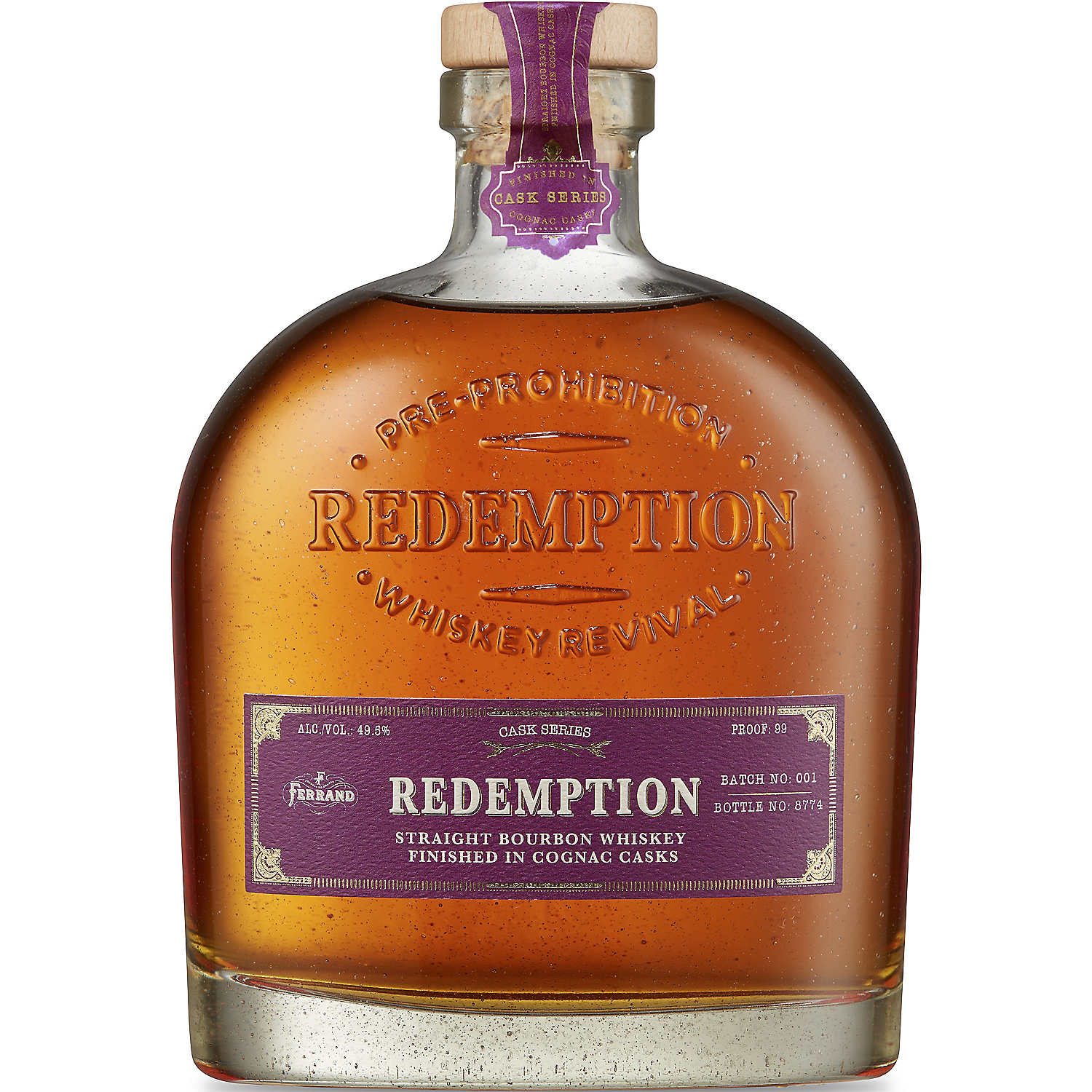 Redemption Straight Bourbon Finished In Cognac Casks Cask Series Batch No. 1 99 750ml