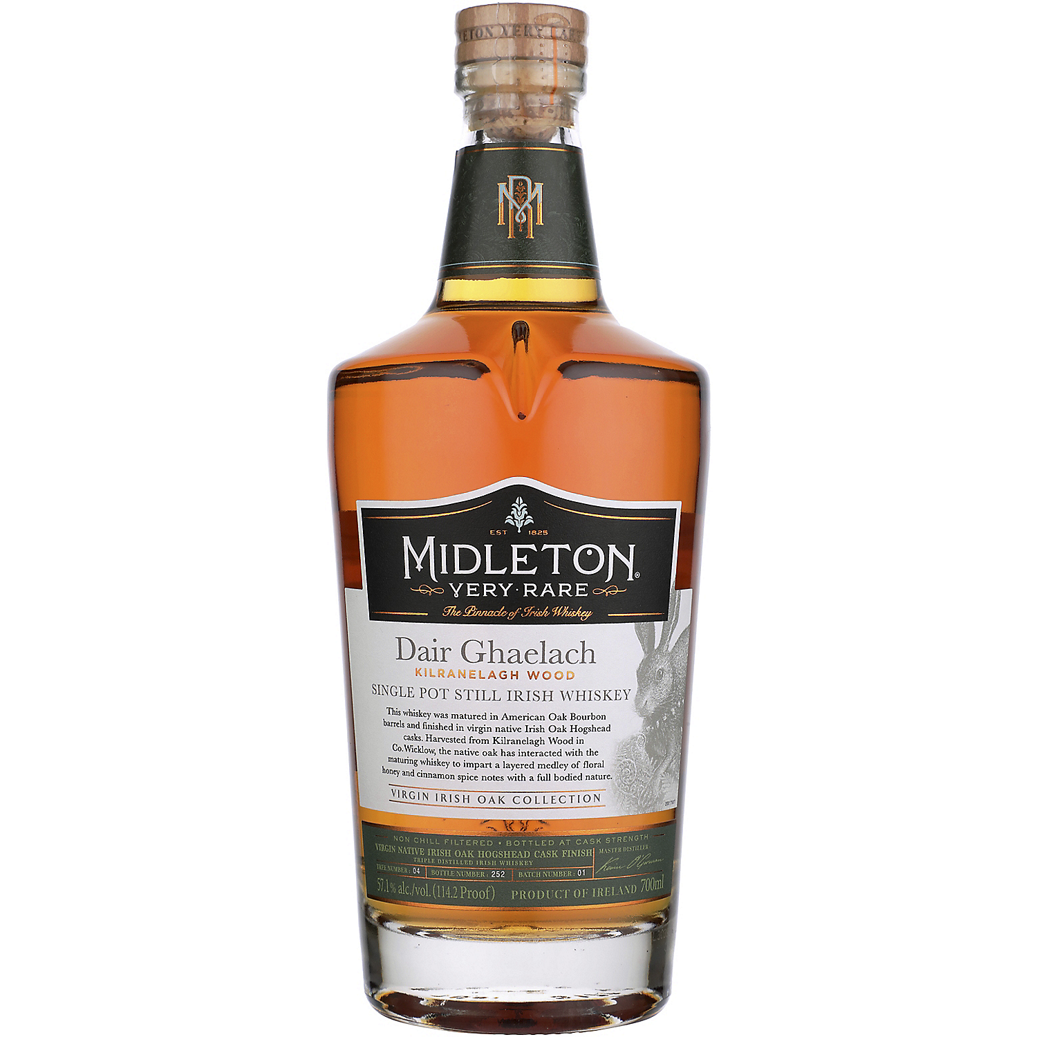 Midleton Single Pot Still Irish Whiskey Very Rare Dair Ghaelach Kilranelagh Wood 114.2 700ml