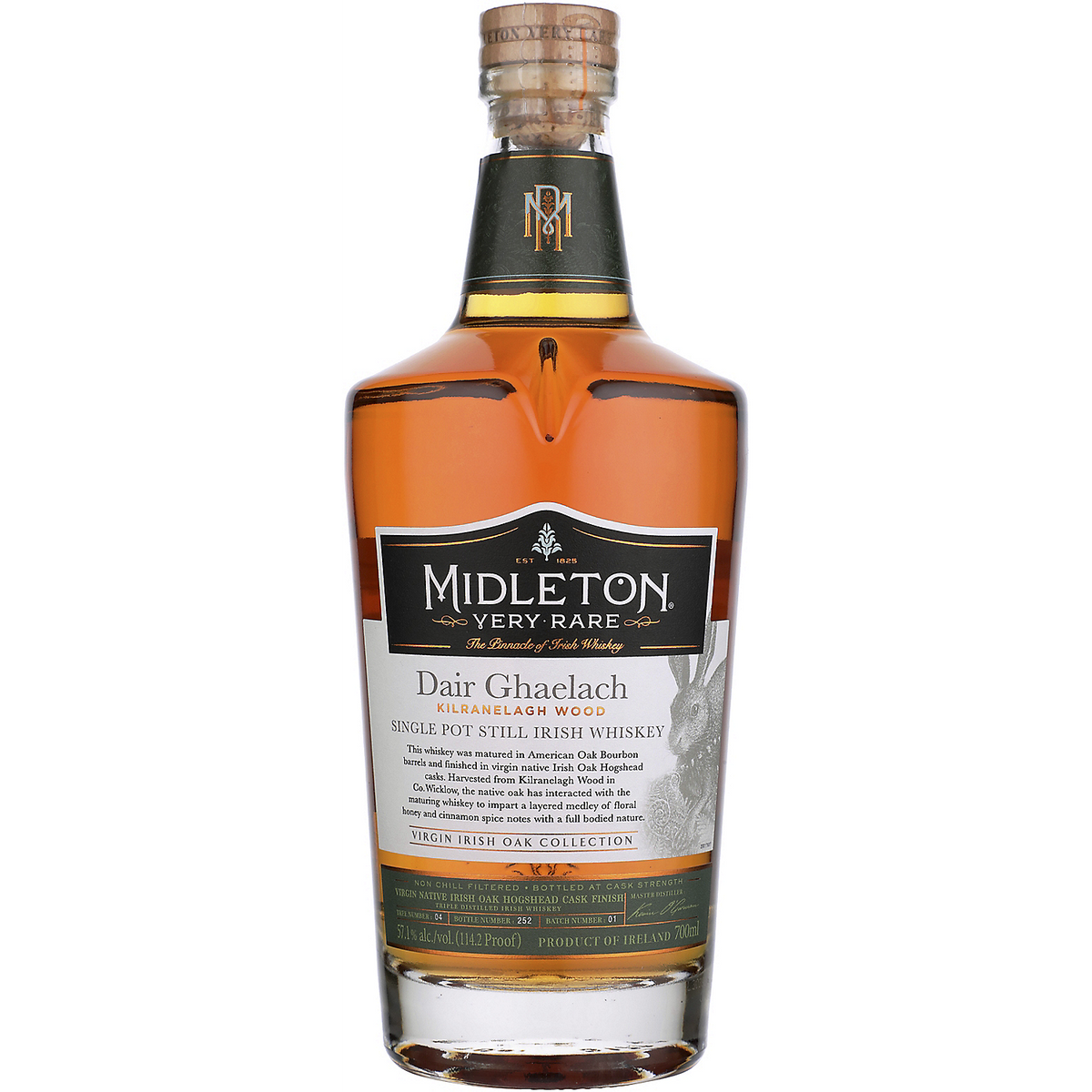 Midleton Single Pot Still Irish Whiskey Very Rare Dair Ghaelach Kilranelagh Wood 114.2 700ml