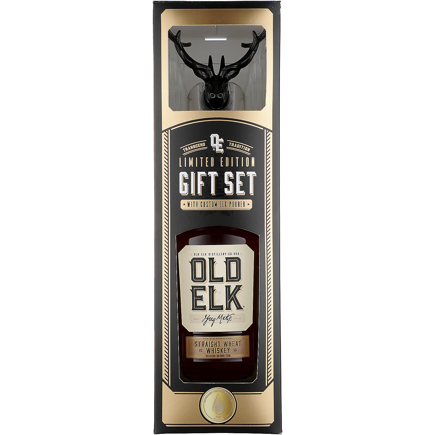 Old Elk Straight Wheat Whiskey 5 Yr 100 W/ Elk Pourer 750ml