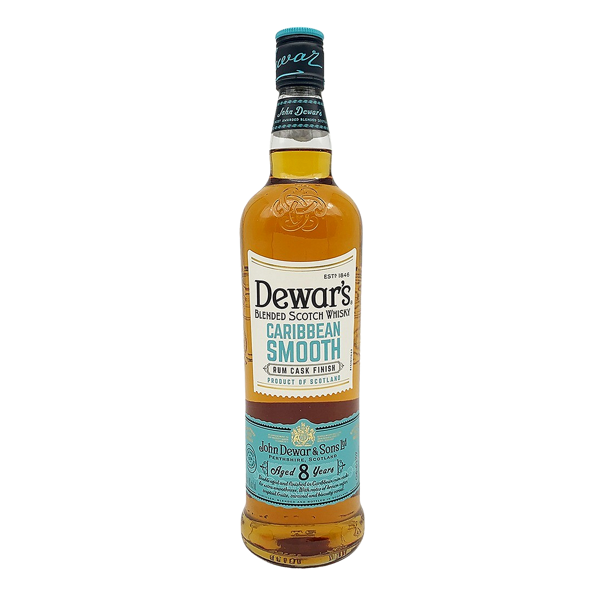 Dewar'S Blended Scotch Caribbean Smooth Rum Cask Finish 8 Yr 80 750ml