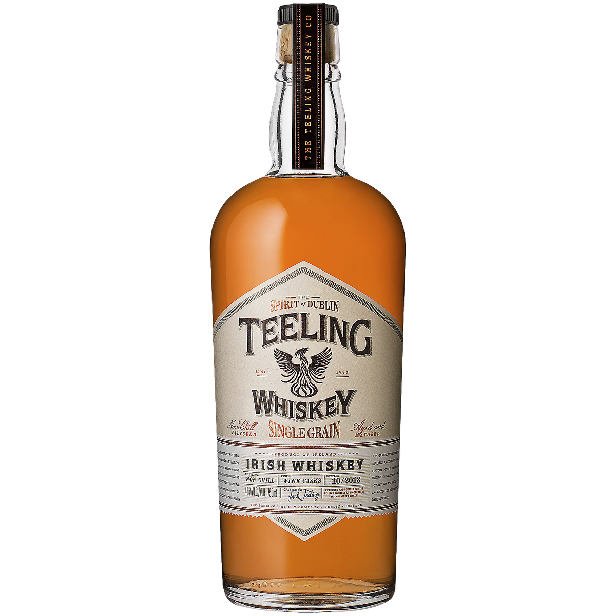 Teeling Single Grain Irish Whiskey 5 Yr 92 W/ Tubes 750ml