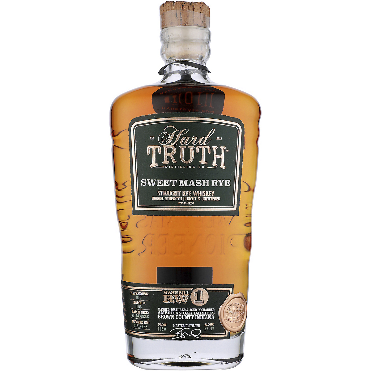 Hard Truth Straight Rye Whiskey Limited Edition Sweet Mash Rw1 4 Yr 115.8 750ml