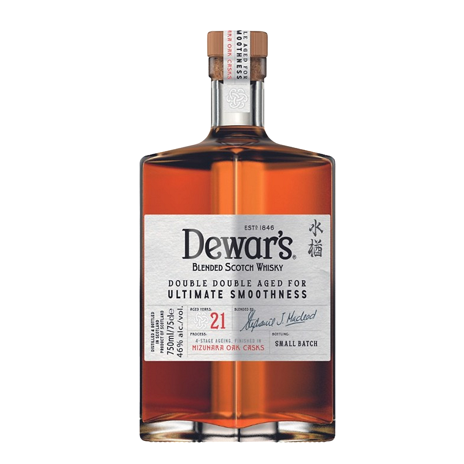 Dewar'S Blended Scotch Double Double Aged Mizunara Oak 21 Yr 92 750ml