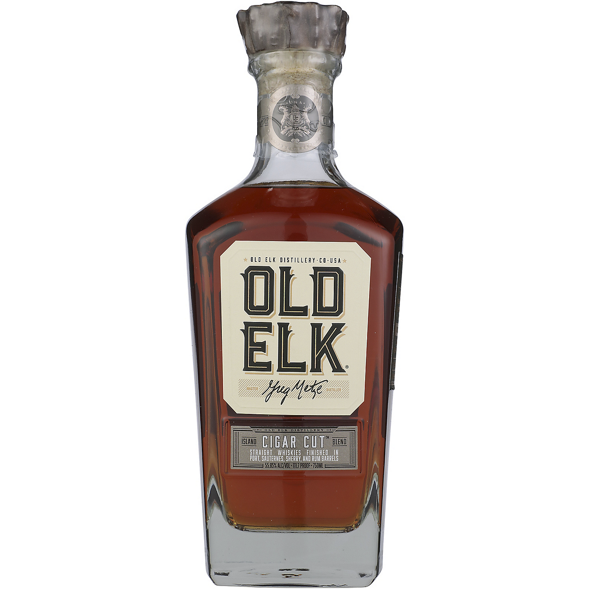 Old Elk Blended American Whiskey Cigar Cut Island Blend 111.7 750ml