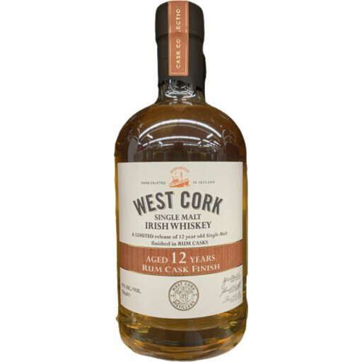 West Cork Single Malt Irish Whiskey 12 Years Old   ear Rum Cask Finish 750ml