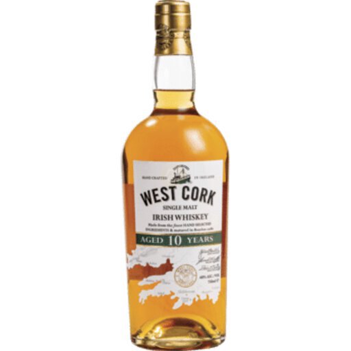 West Cork 10 Years Old   Single Malt Irish Whiskey 750ml