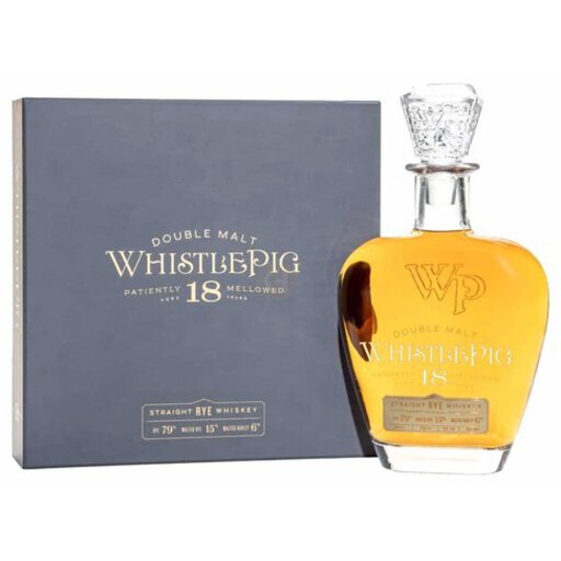 Whistle Pig Double Malt Rye 18 Years Old   Whiskey 750ml