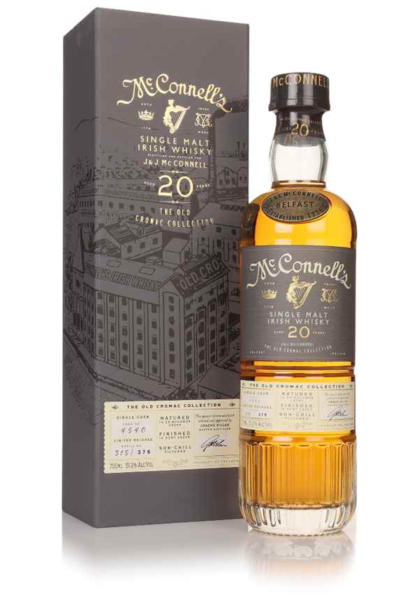 Mcconnell'S Single Malt Irish Whiskey The Old Cromac Collection Finished In Port Casks 20 Yr 107.4 700ml